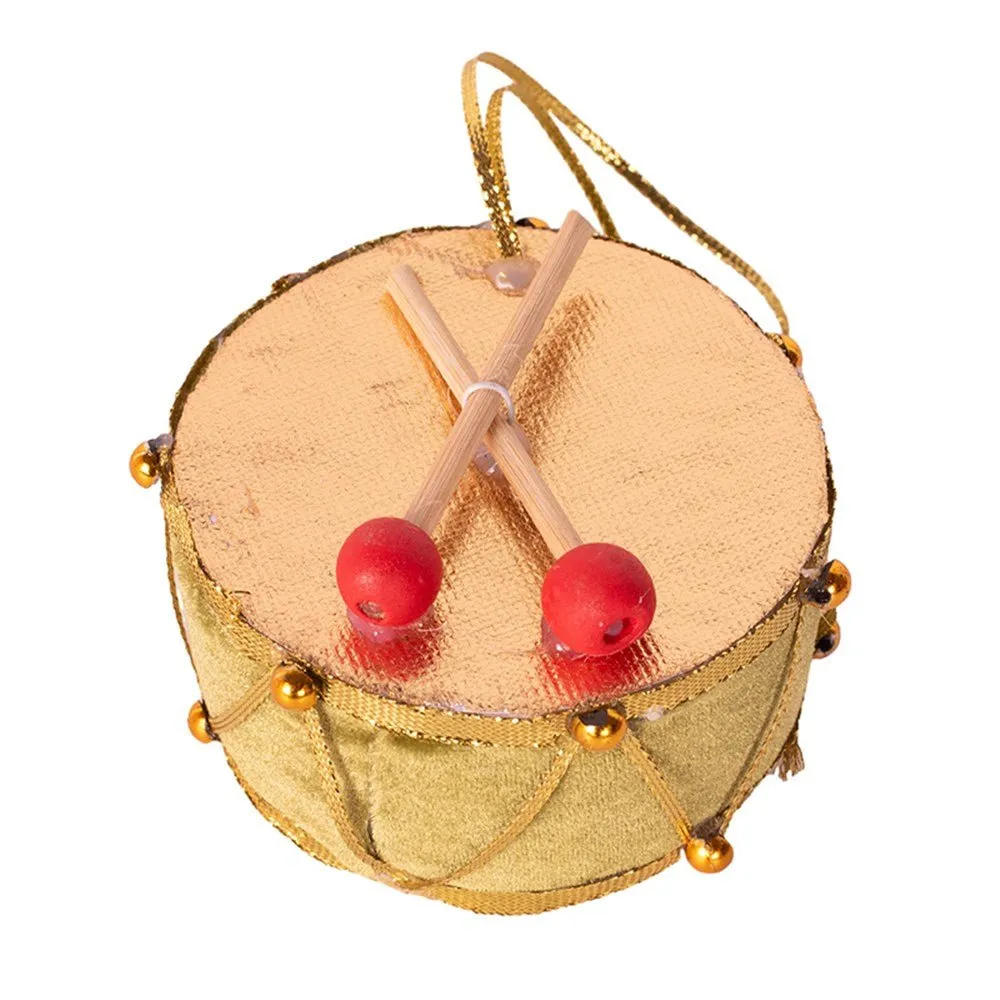 10cm Gold Drum Tree Ornament