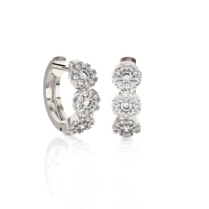 1/6 ctw Round Lab Grown Diamond Huggie Hoop Earrings