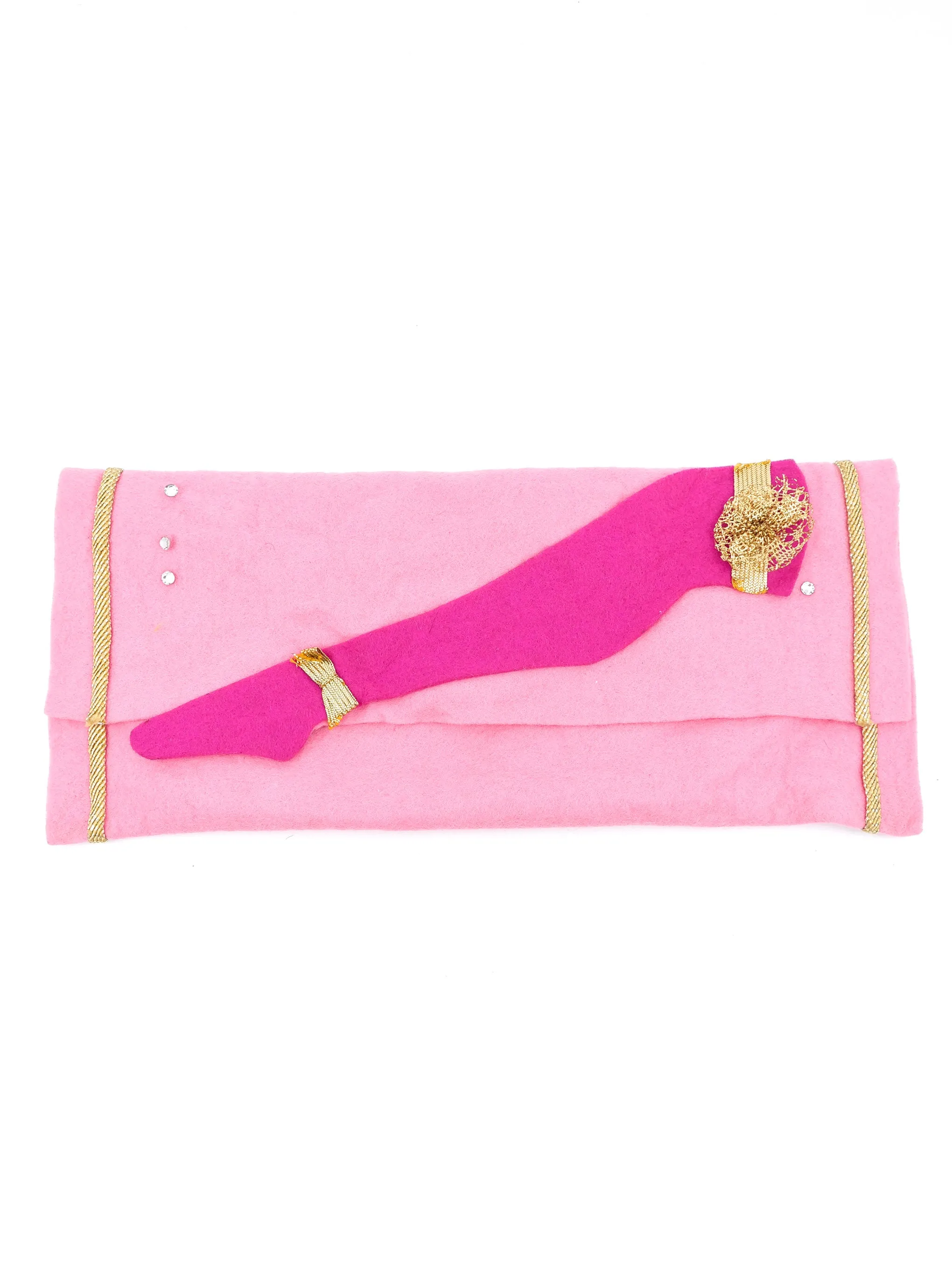 1960s Pink Felt Lingerie Pouch