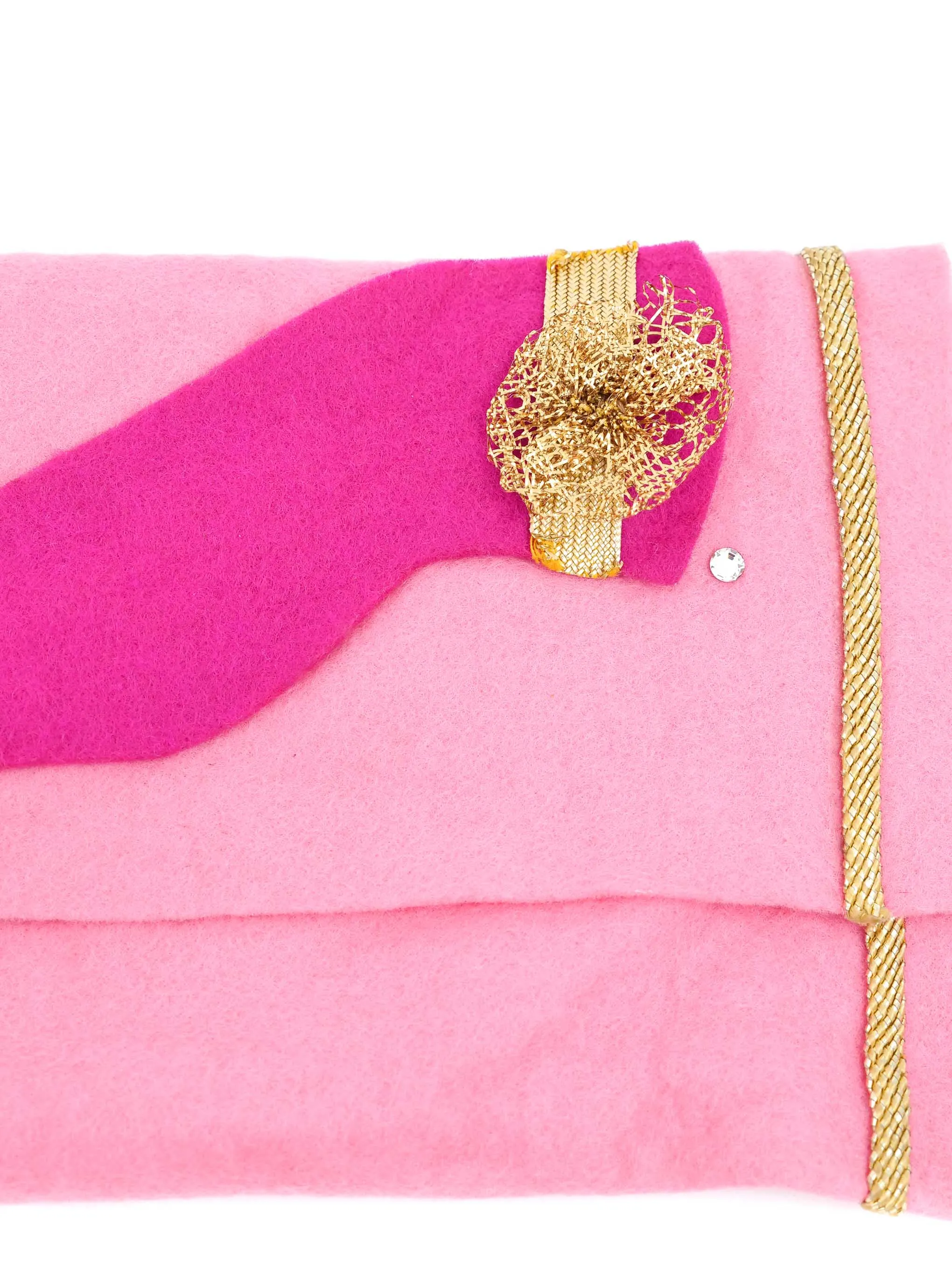 1960s Pink Felt Lingerie Pouch