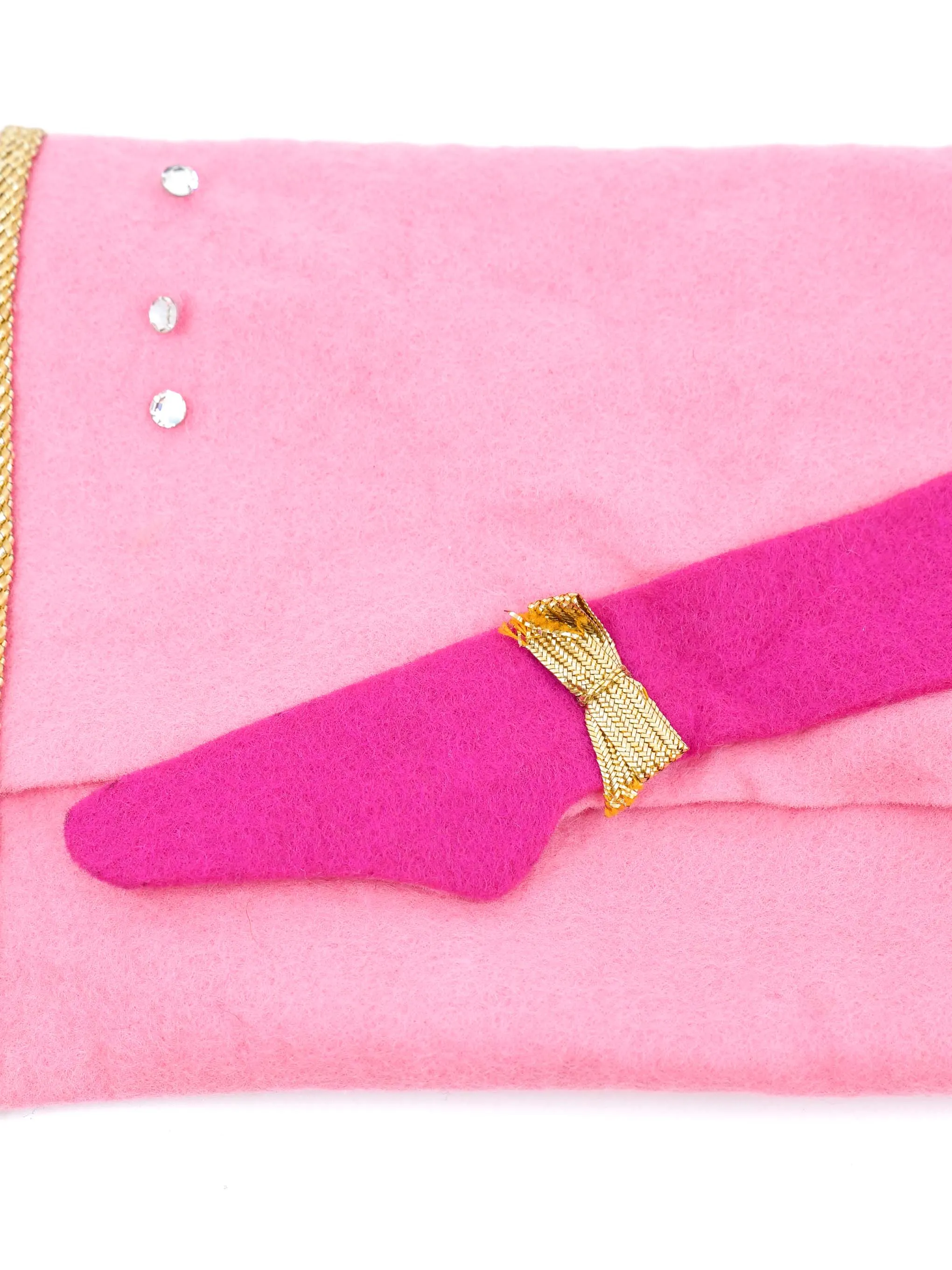 1960s Pink Felt Lingerie Pouch