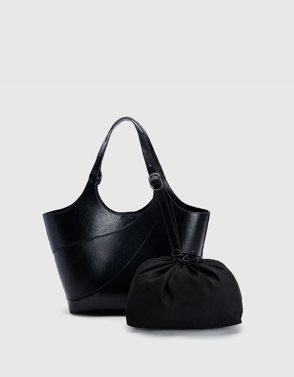 2 In 1 Vegan Leather Tote Bag