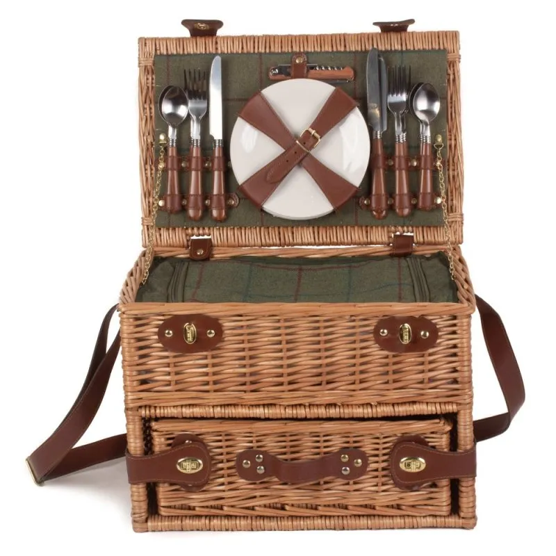 4 Person Fitted Picnic Basket with Drawers