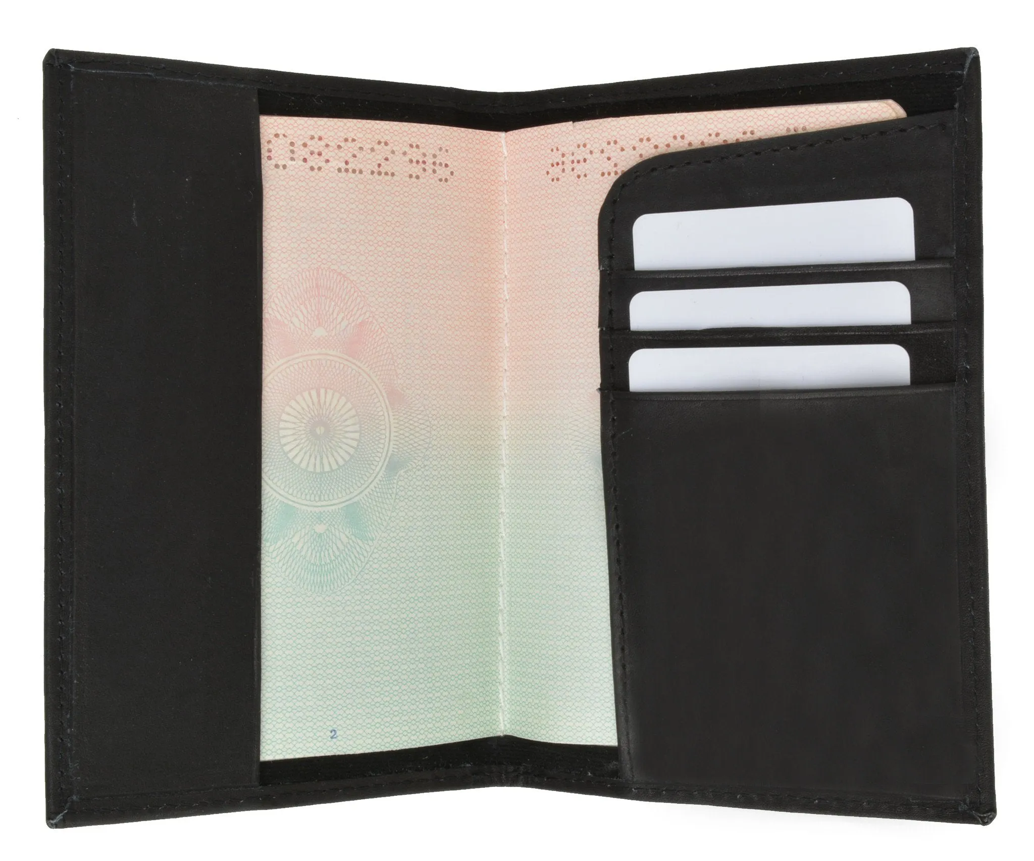 601CF IMPRINT/Leather Passport wallet with Card holder