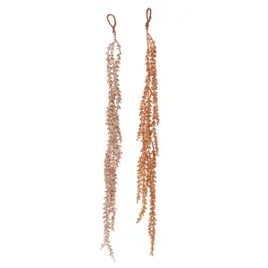 60cm Champagne & Copper Glitter Drop Tree Ornament