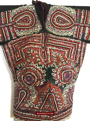 957 SOLD Superb Choli Blouse - Vintage Rabari Embroidery from Gujarat