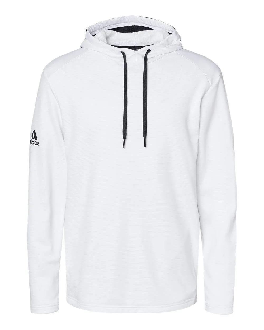 adidas - Men's Textured Mixed Media Hooded Sweatshirt