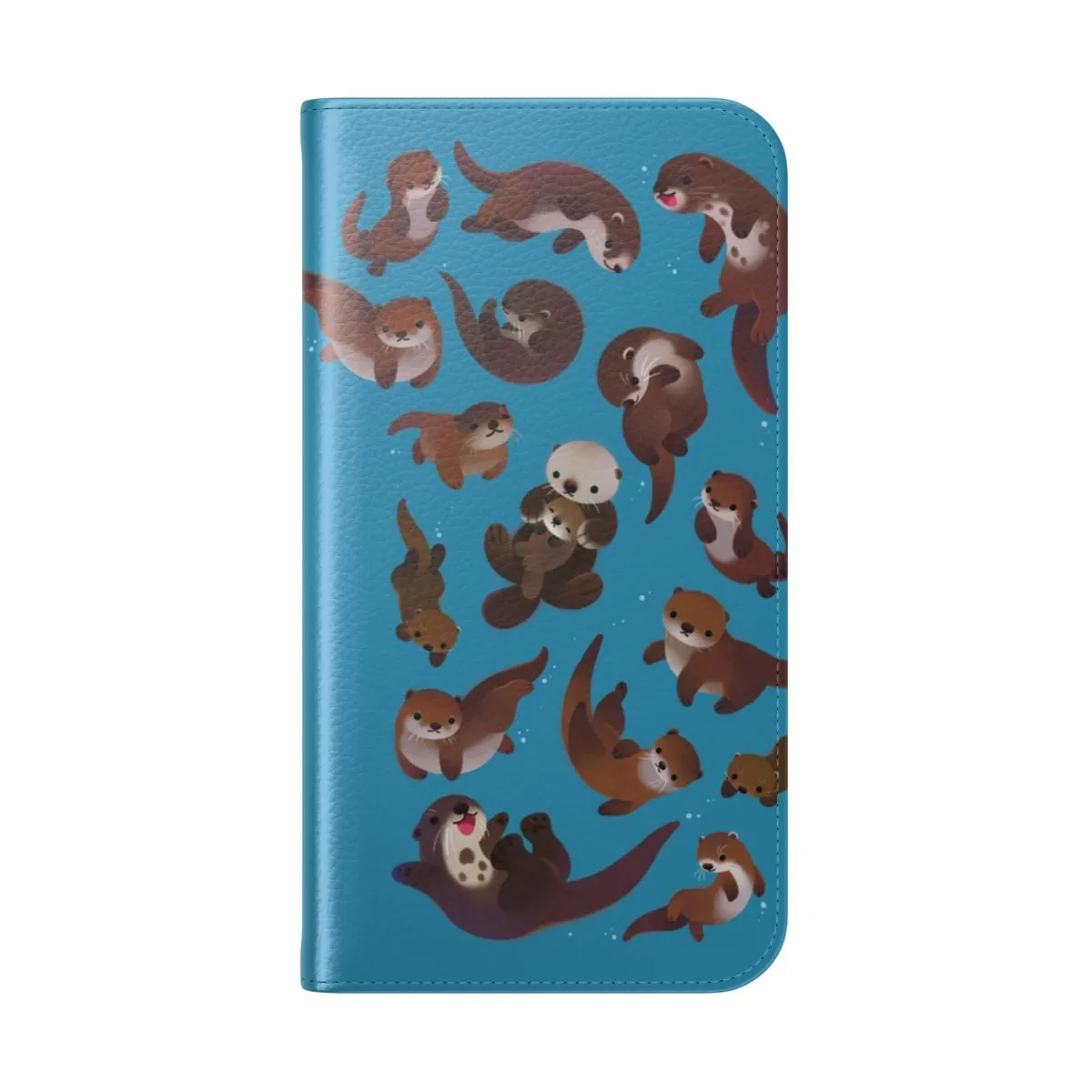 Adorable Otter Themed Flip Cover Phone Case