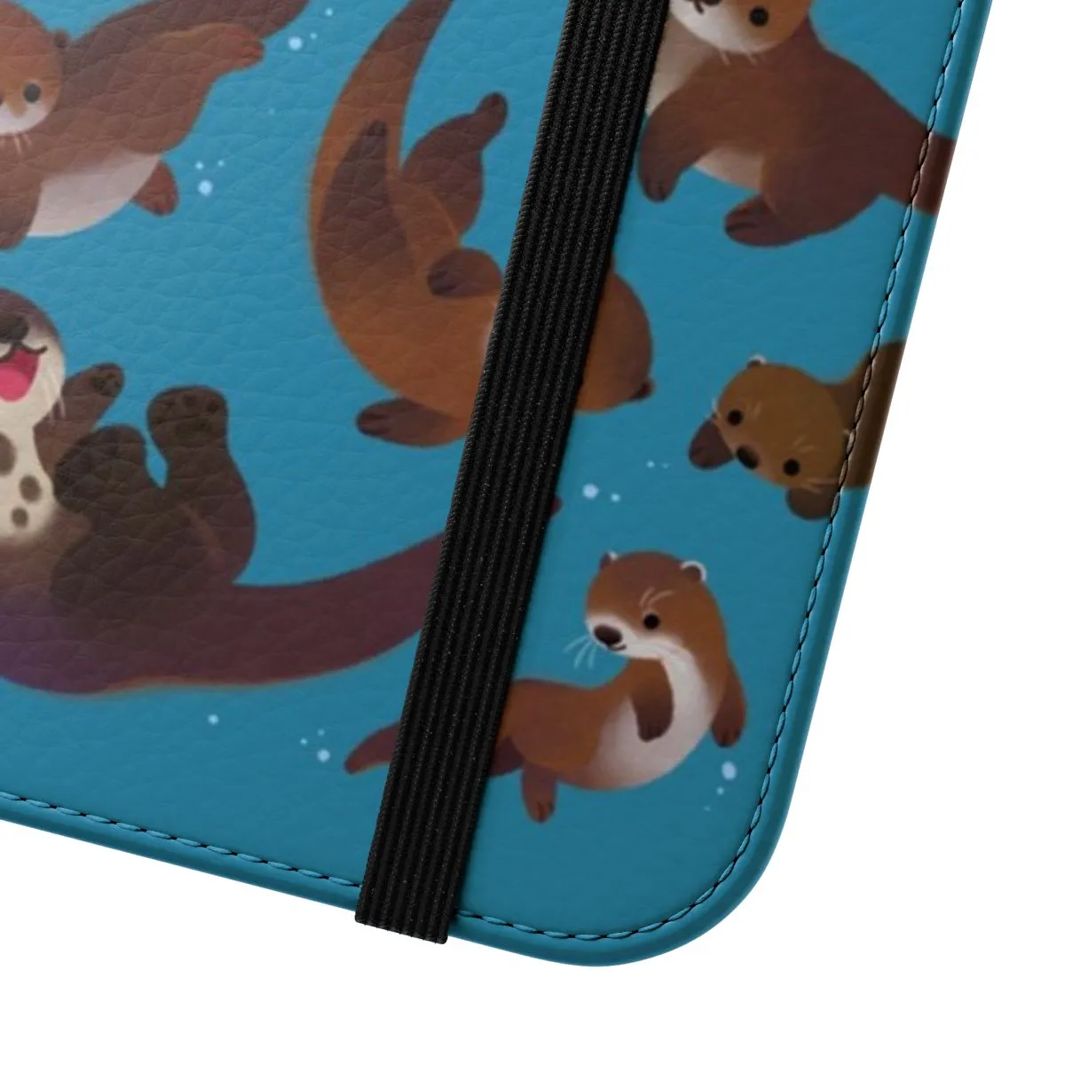 Adorable Otter Themed Flip Cover Phone Case