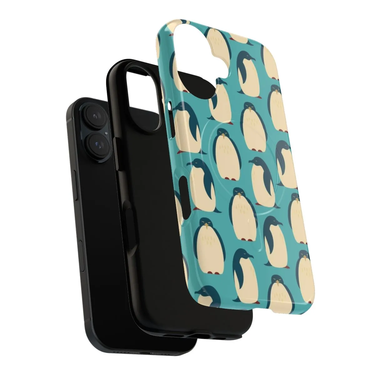 Adorable Penguin Magnetic Phone Case for Winter