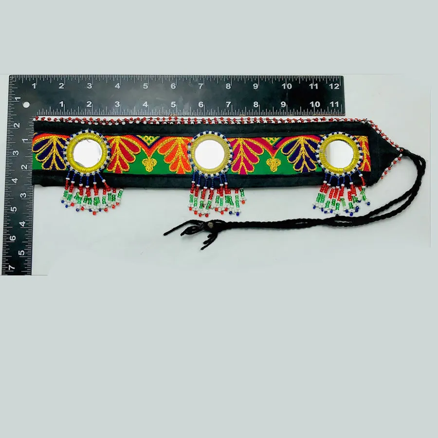 Afghan Handmade Embroidered Work Belt, Mirrors Beads