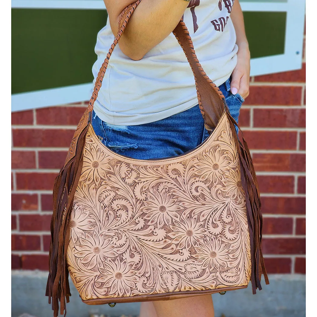 American Darling Tooled Leather Shoulder Bag