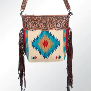 American Darling Tri Colored Blanket & Tooled Leather Purse