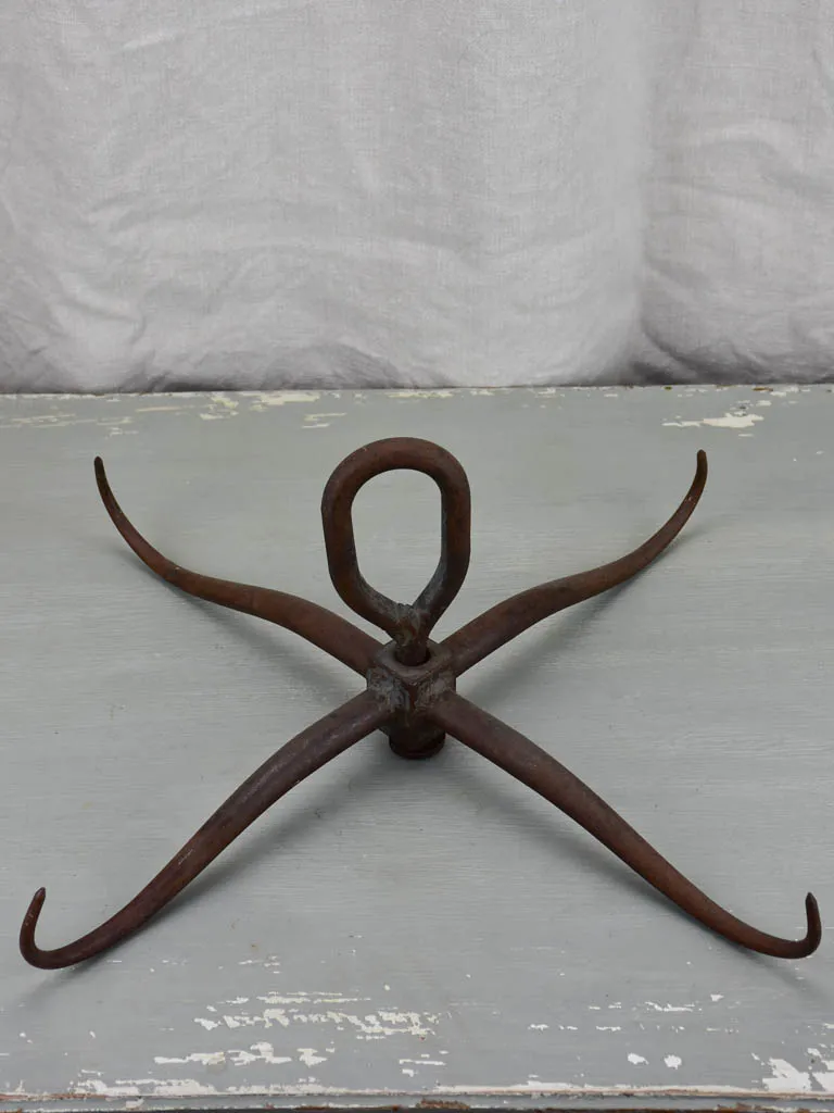 Antique French butcher's hook for sausage display