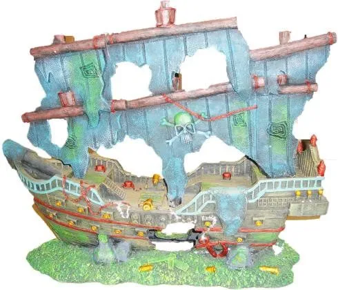 AQUARIUM DECOR PIRATE SHIP