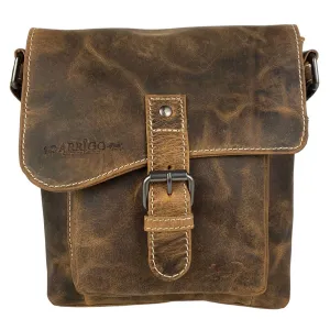 Arrigo Shoulder Bag with Flap Buffalo Leather - Cognac