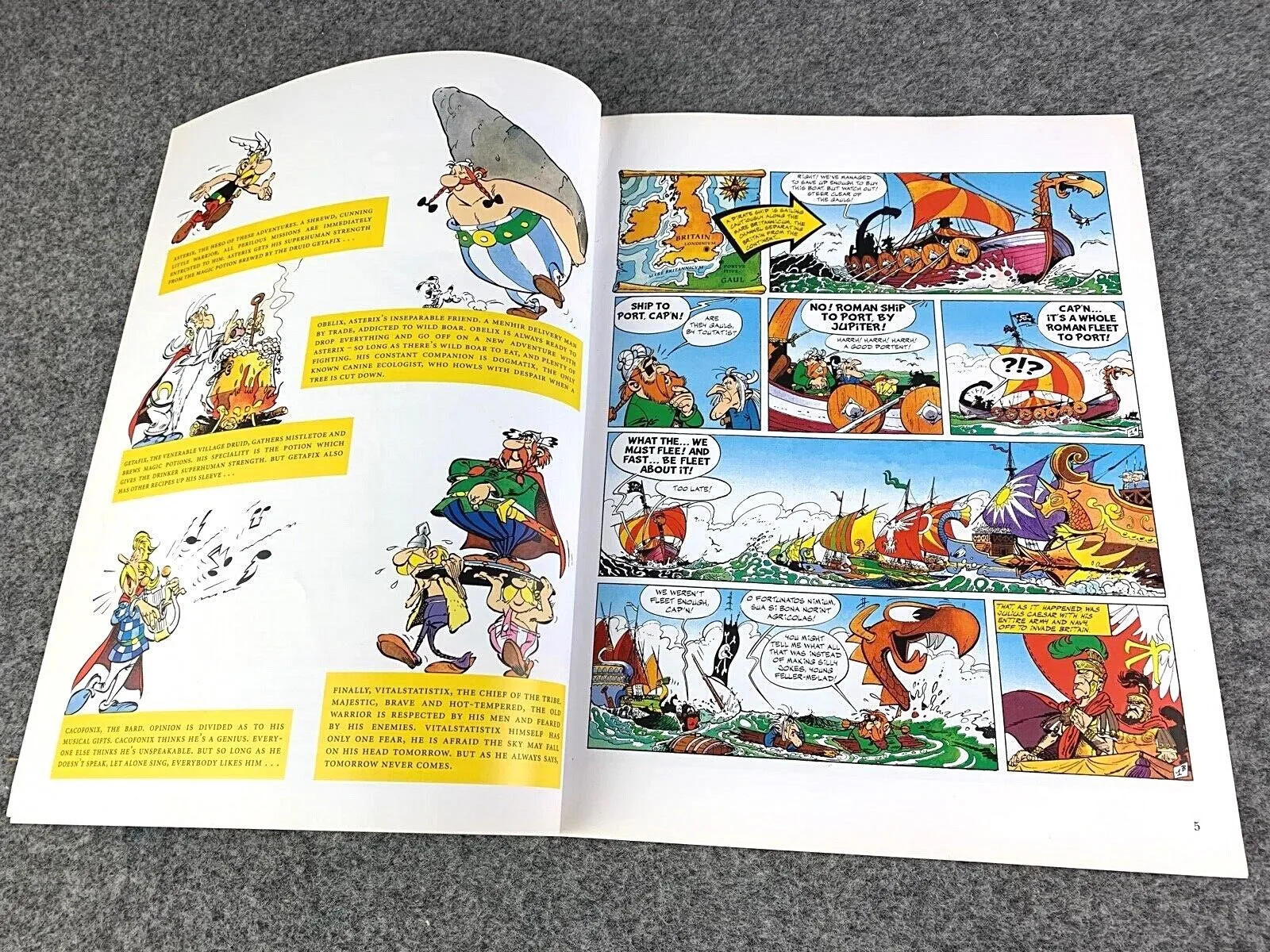 Asterix in Britain - 2000s Orion/Sphere UK Edition Paperback Book EO Uderzo