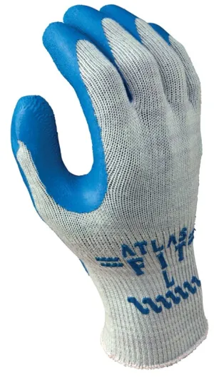 Atlas 300L-09.RT Gloves, L, Knit Wrist Cuff, Natural Rubber Coating, Blue/Light Gray :PR: QUANTITY: 1