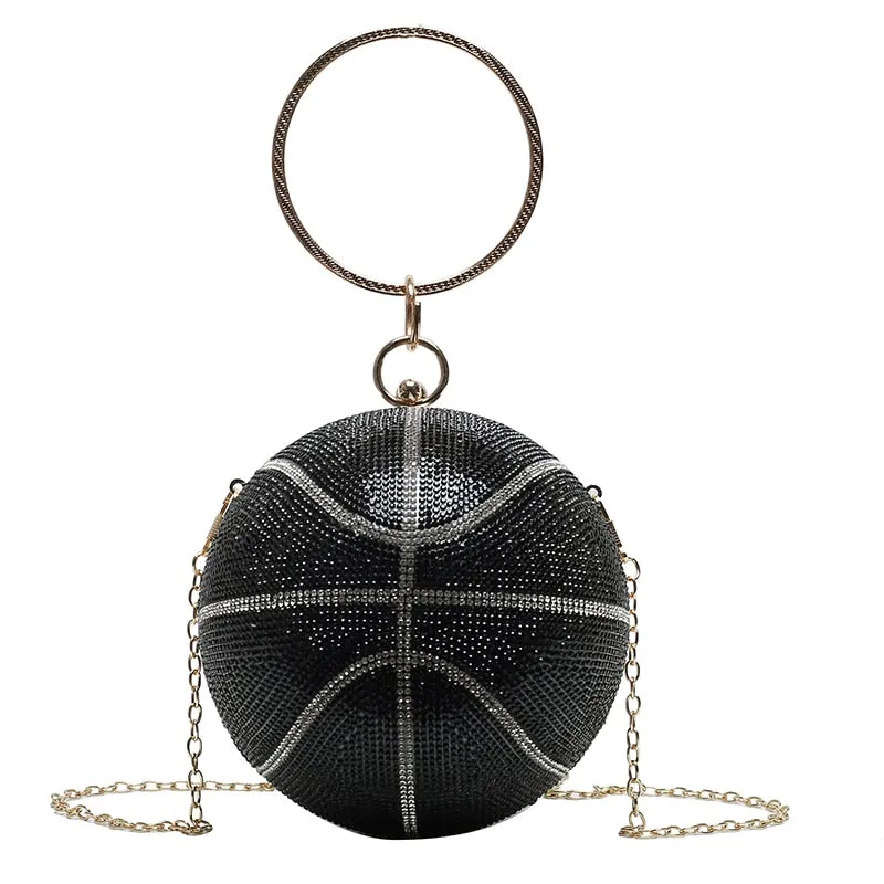 B Ball Rhinestone purse