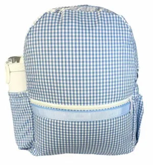 Baby Blue Gingham Medium Backpack