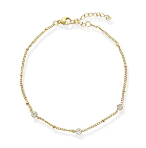 BAILEY GOLD DAINTY SATELLITE CHAIN ANKLET