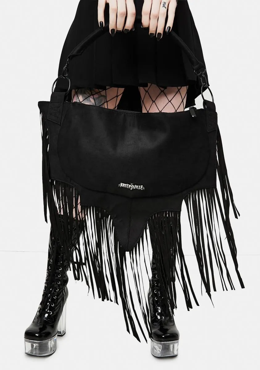 Bat Wing Fringe Shoulder Bag