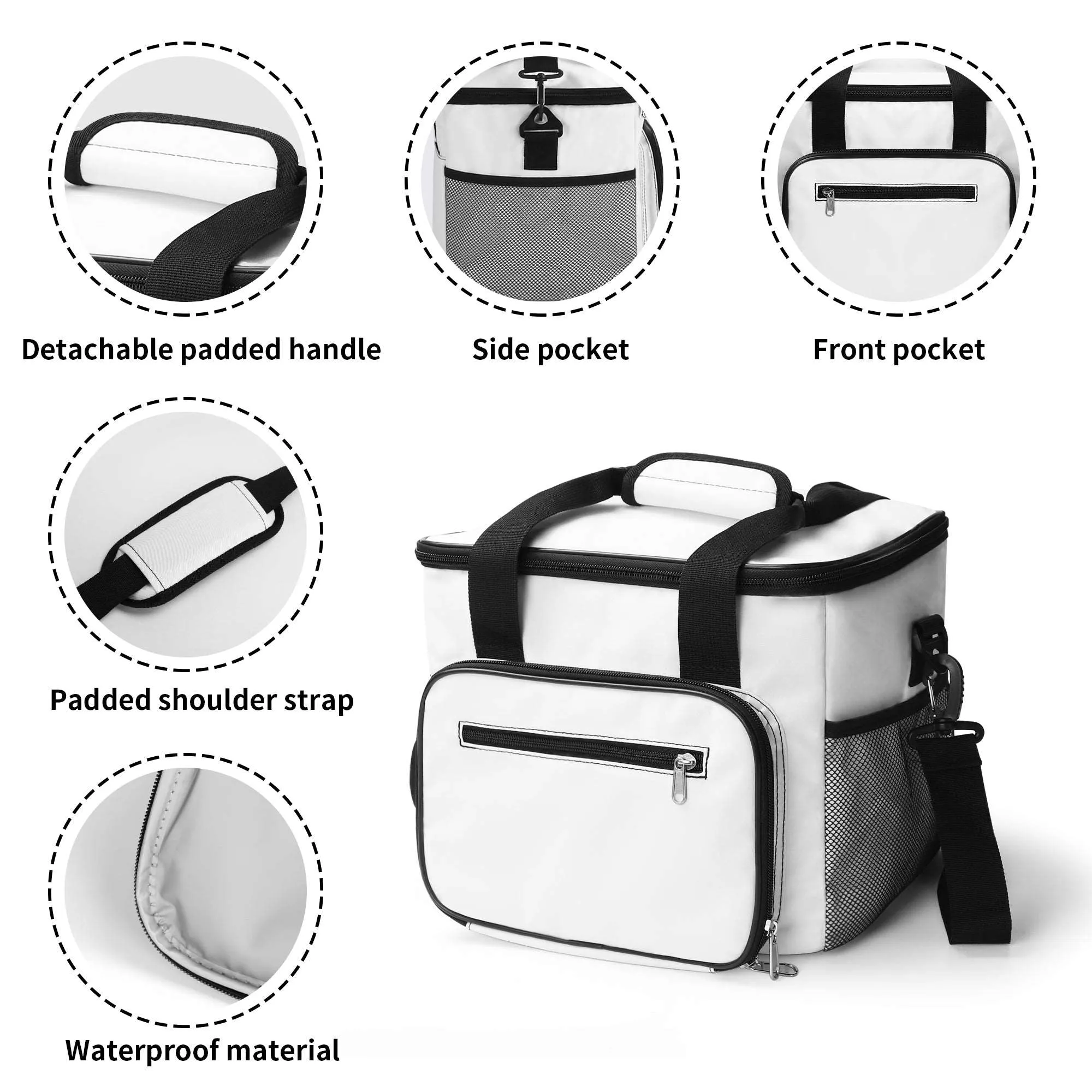 Big Ornament Insulated Leakproof Cooler Bag Lunch Box