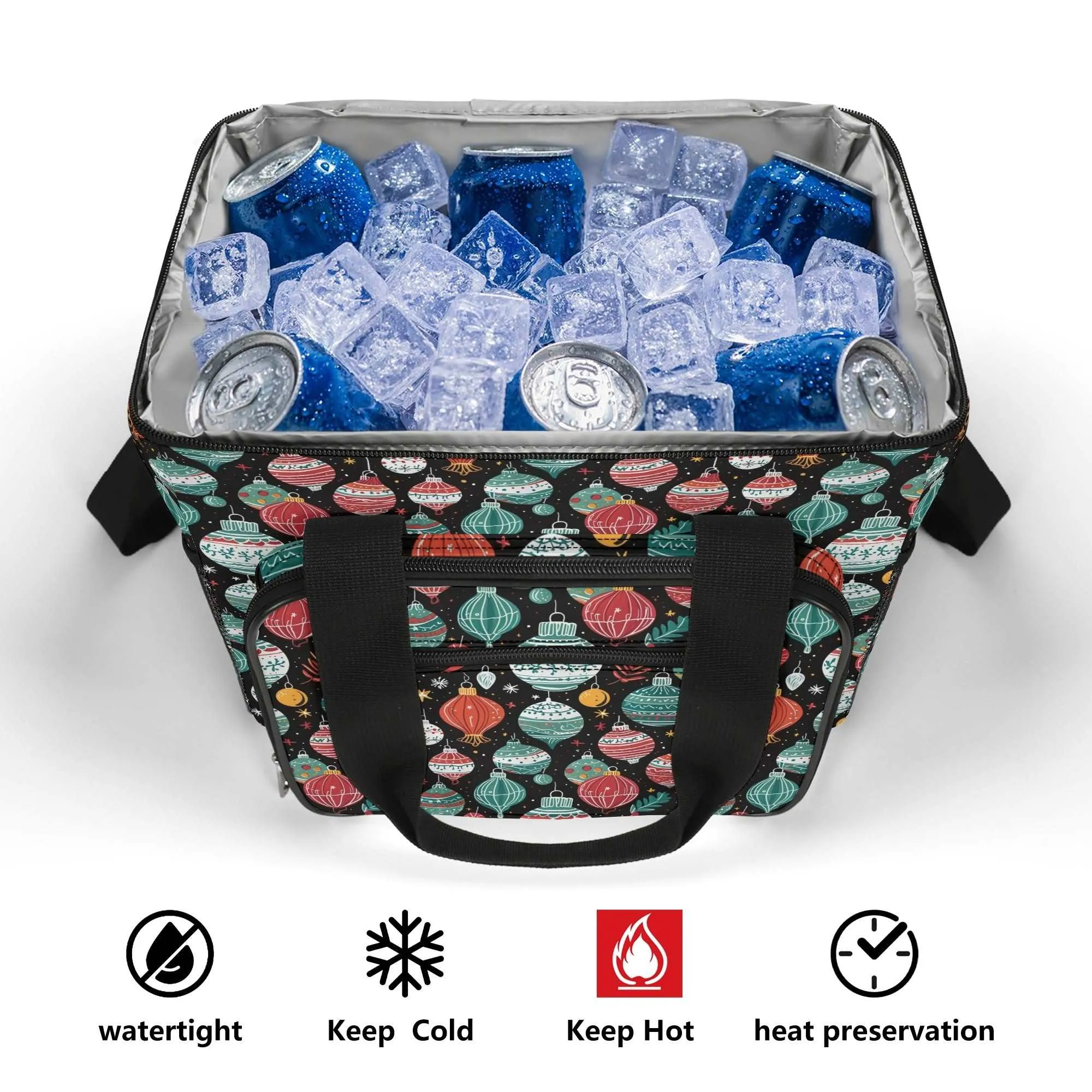 Big Ornament Insulated Leakproof Cooler Bag Lunch Box