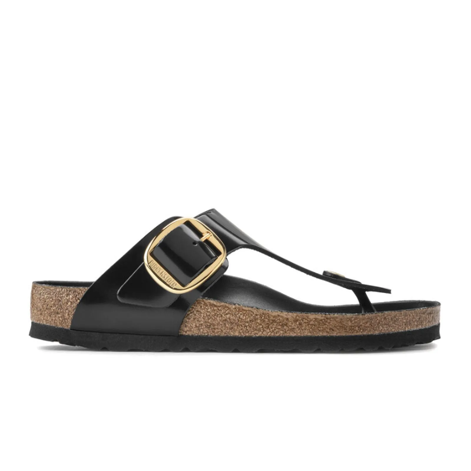 Birkenstock Gizeh Big Buckle Sandal (Women) - High Shine Black Leather