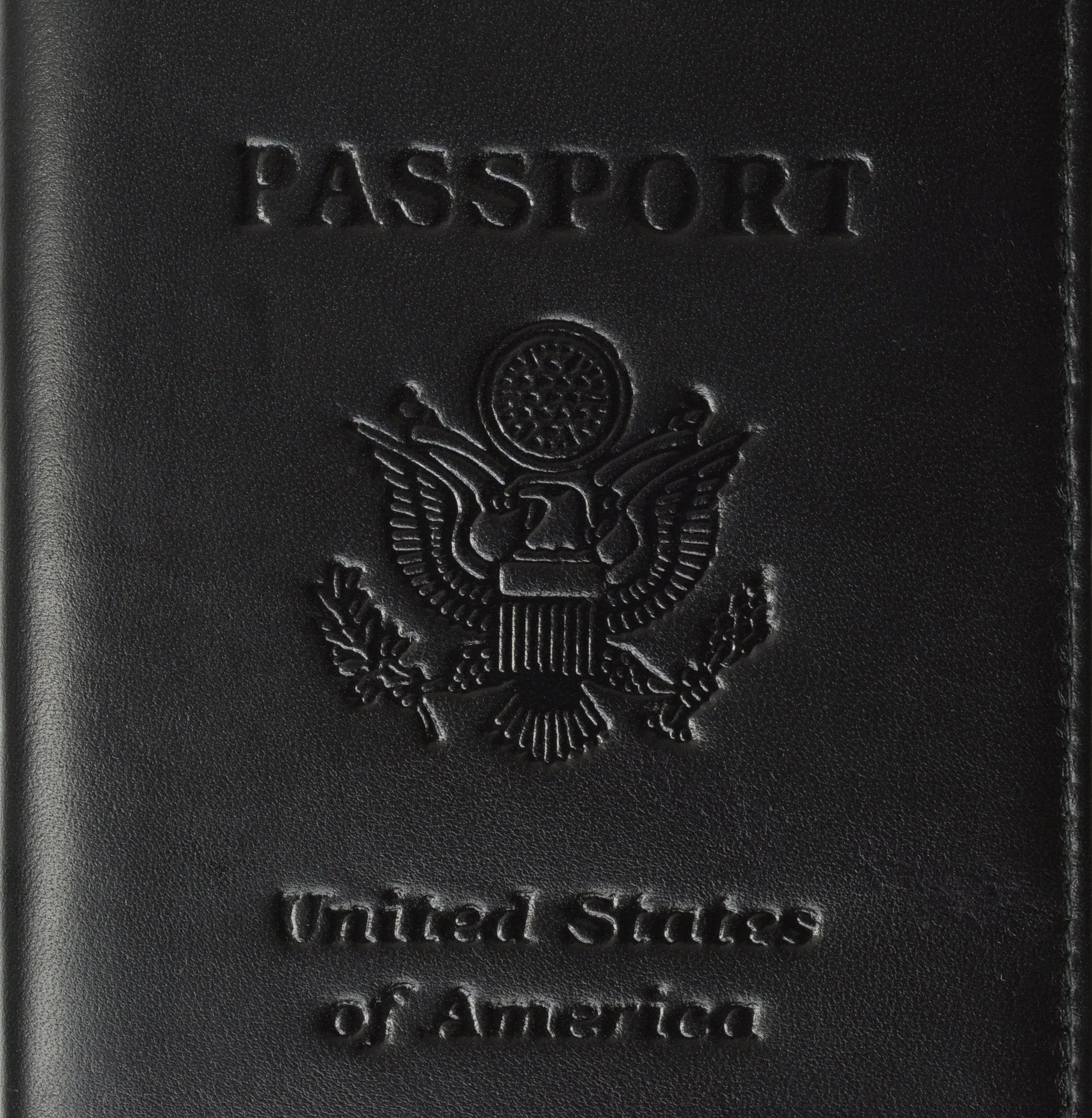 BLIND Genuine Leather USA Passport Cover, Holder and Case for International Travel 151 CF USA