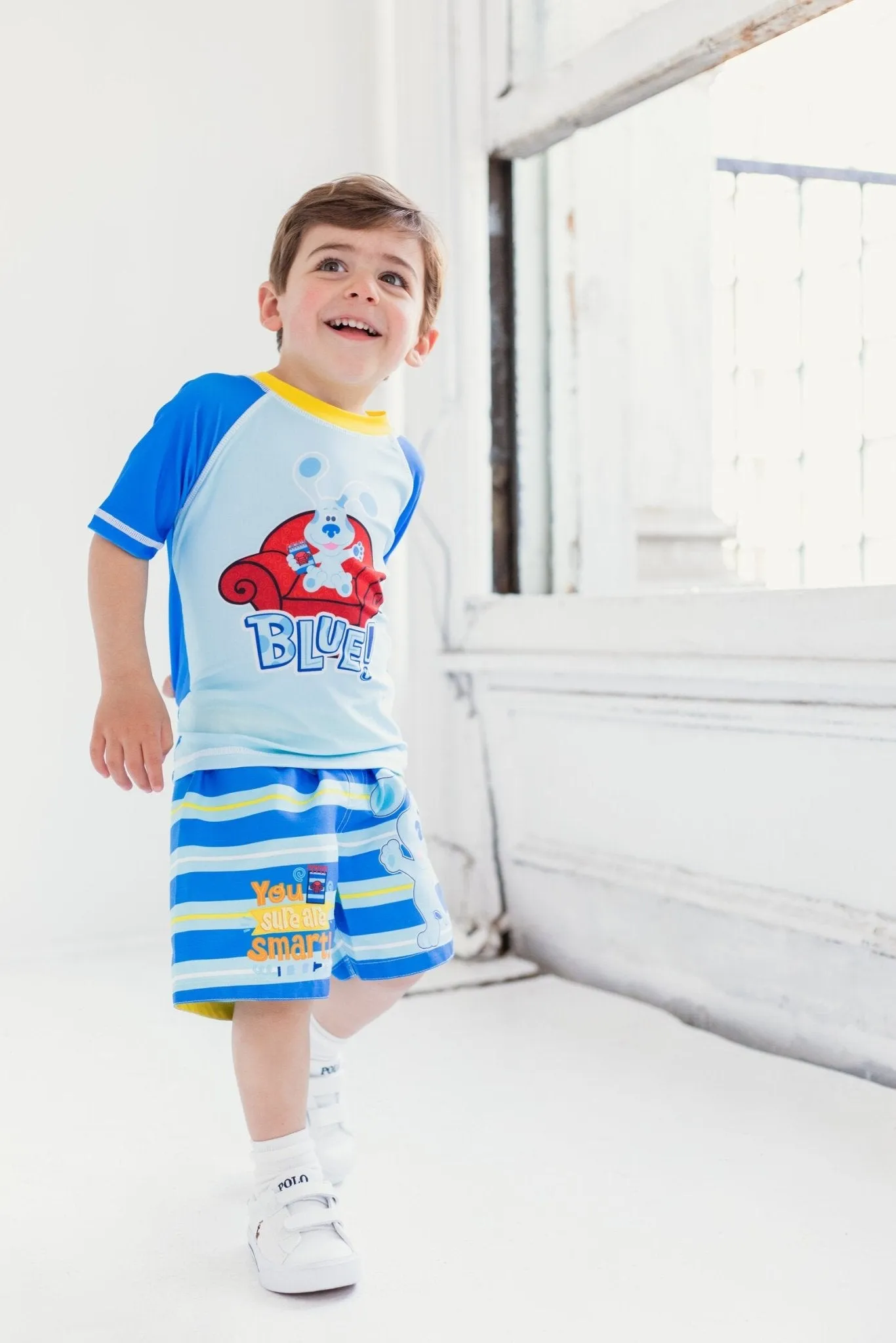 Blue's Clues & You! Rash Guard and Swim Trunks Outfit Set