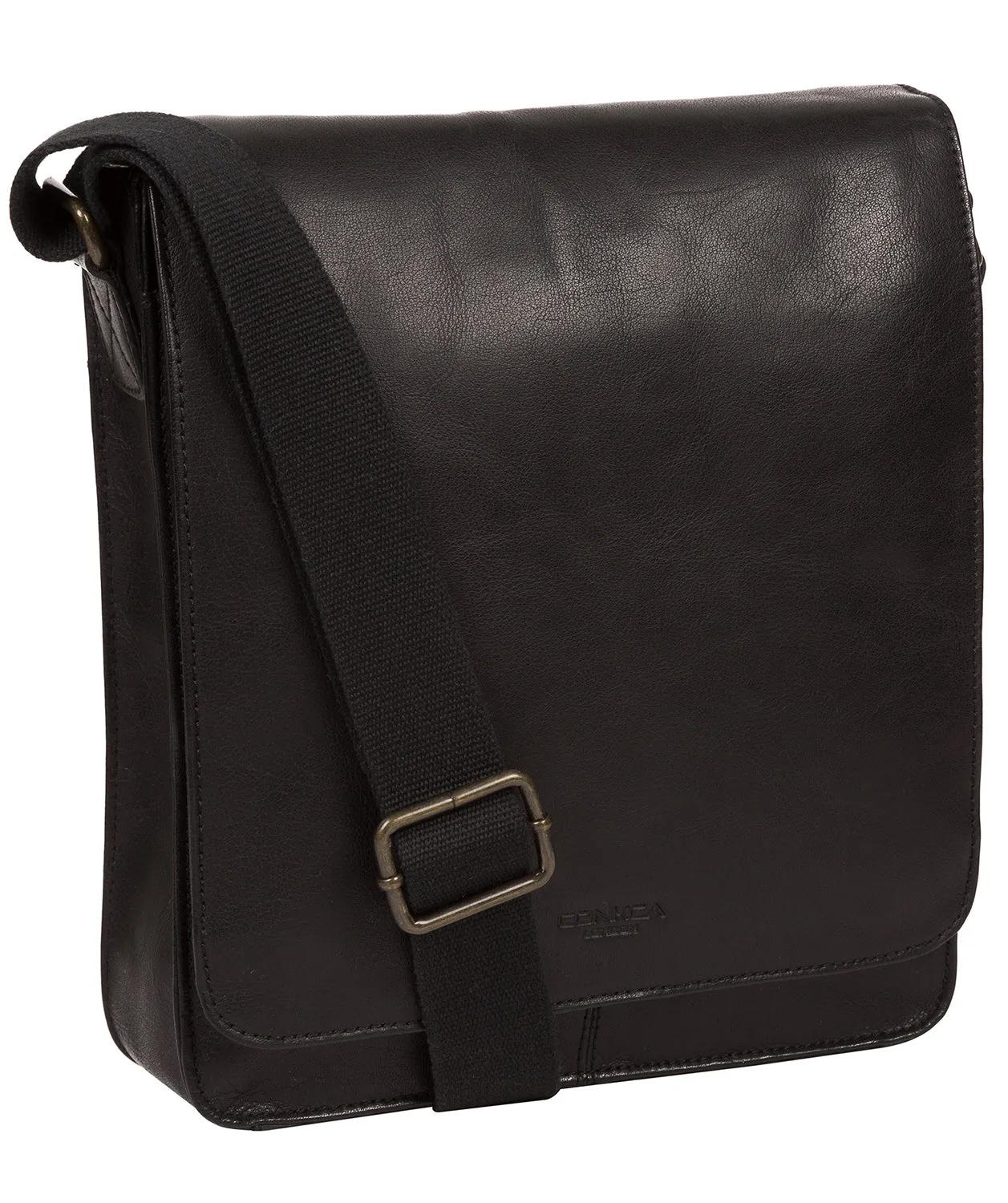 'Bowen' Black Leather Cross Body Bag