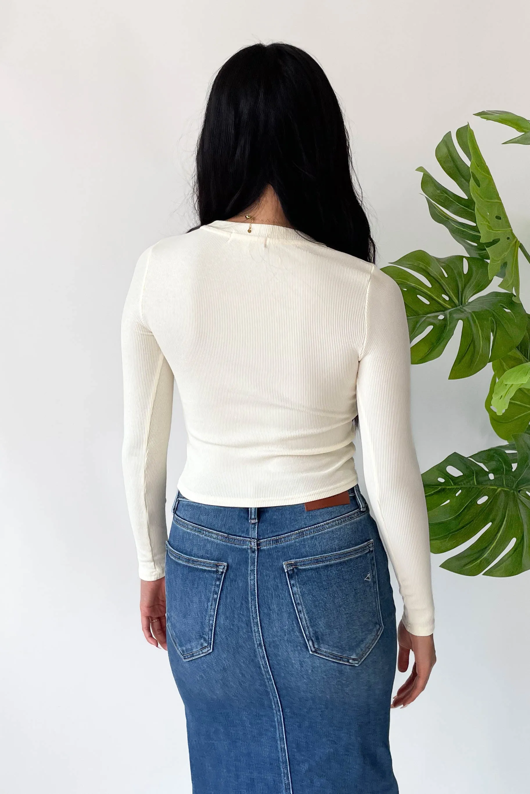 Brianna Long Sleeve in Cream