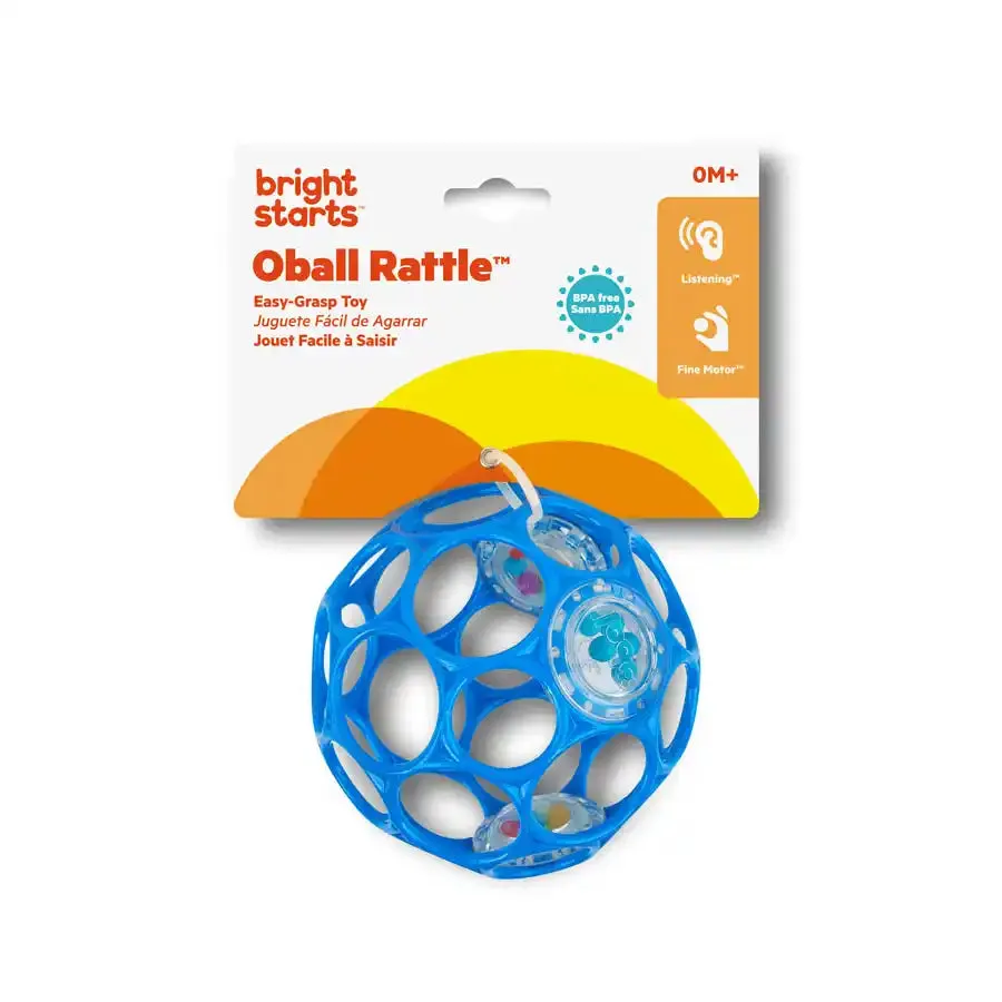 Bright Starts Oball Rattle Easy-Grasp Toy (Blue)