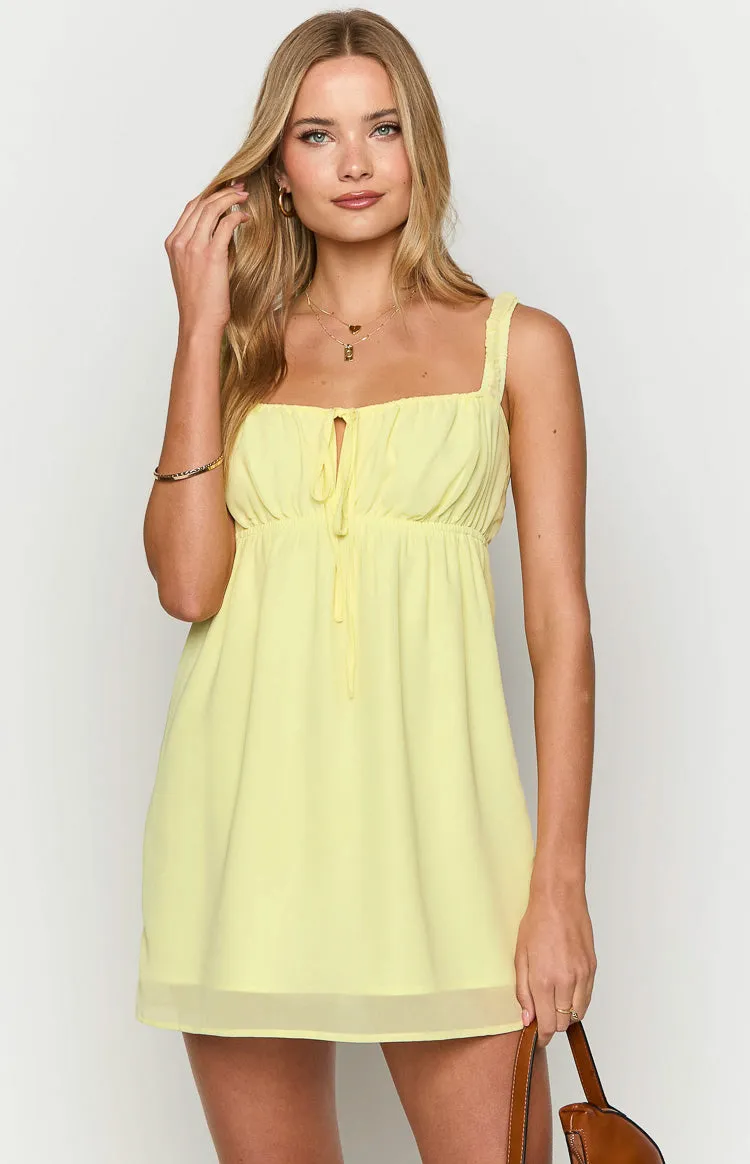 Brooke Yellow Mini Dress