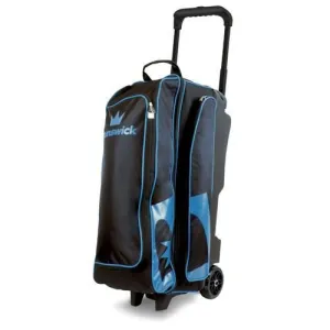 Brunswick Blitz Triple Roller Black Blue Bowling Bag