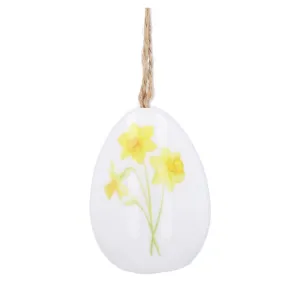 Ceramic Decoration - Daffodil Egg