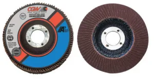 CGW Abrasives Flap Discs, A3 Aluminum Oxide, Regular, 4 in, 40 Grit, 3/8-24 Arbor, 15,300 rpm, 39212