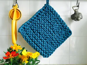 Chunky Hand Knit Pot Holder