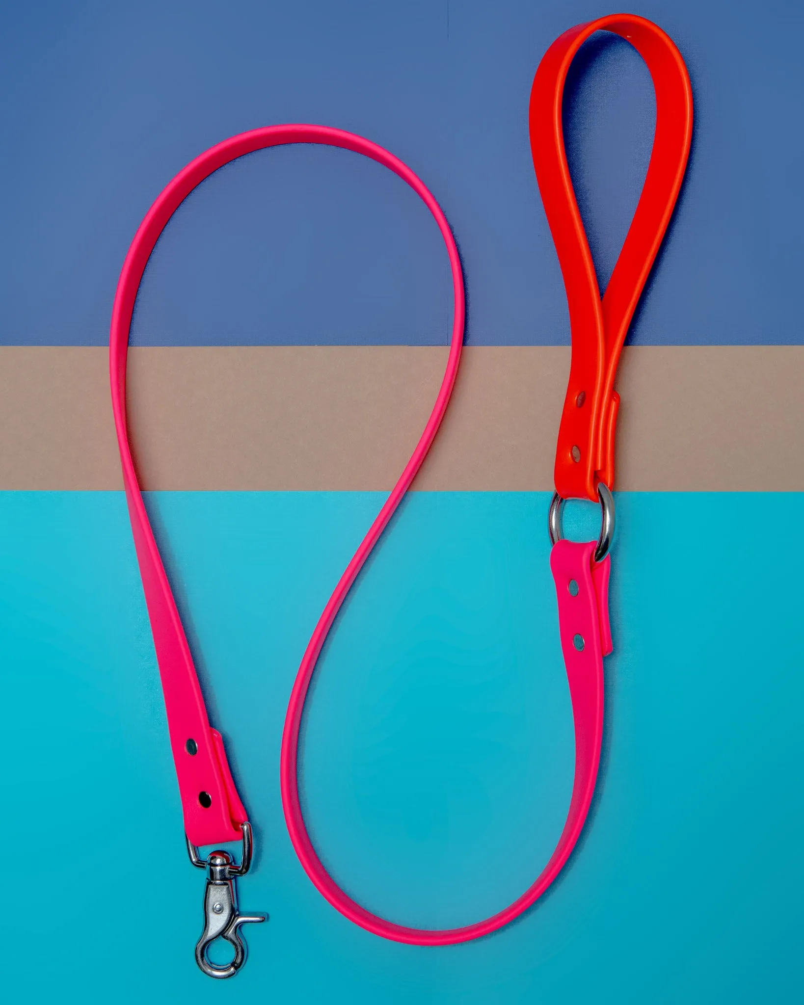 City Leash in Neon Pink & Neon Orange (4 or 6 Foot) (Made in the USA)