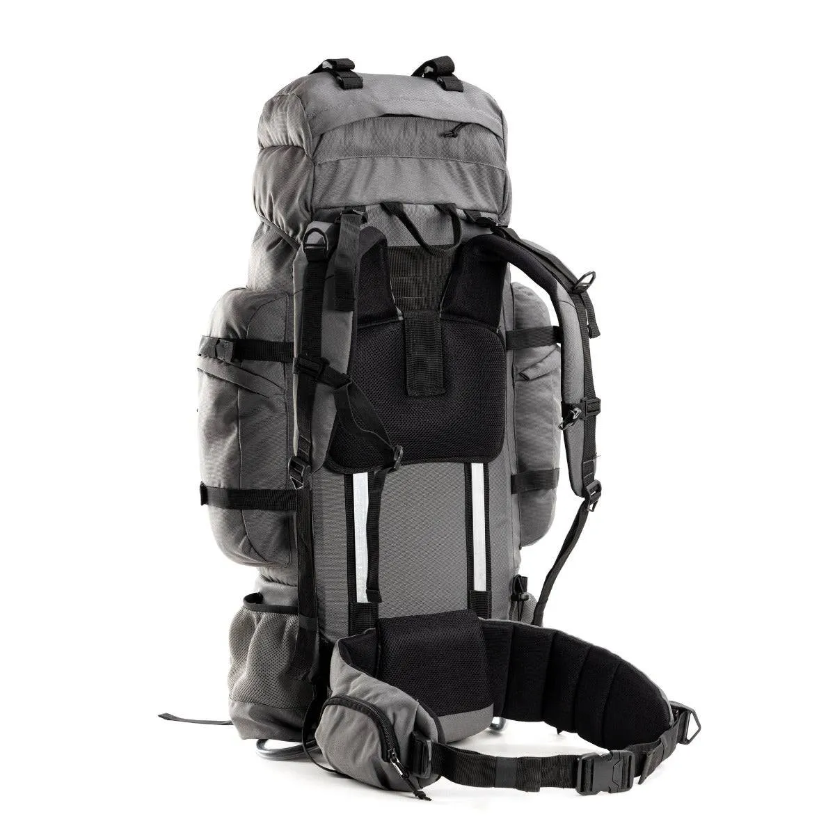 Colonel Pro Metal Frame Rucksack   Detachable Bag & Rain Cover - 105 Litres - Grey