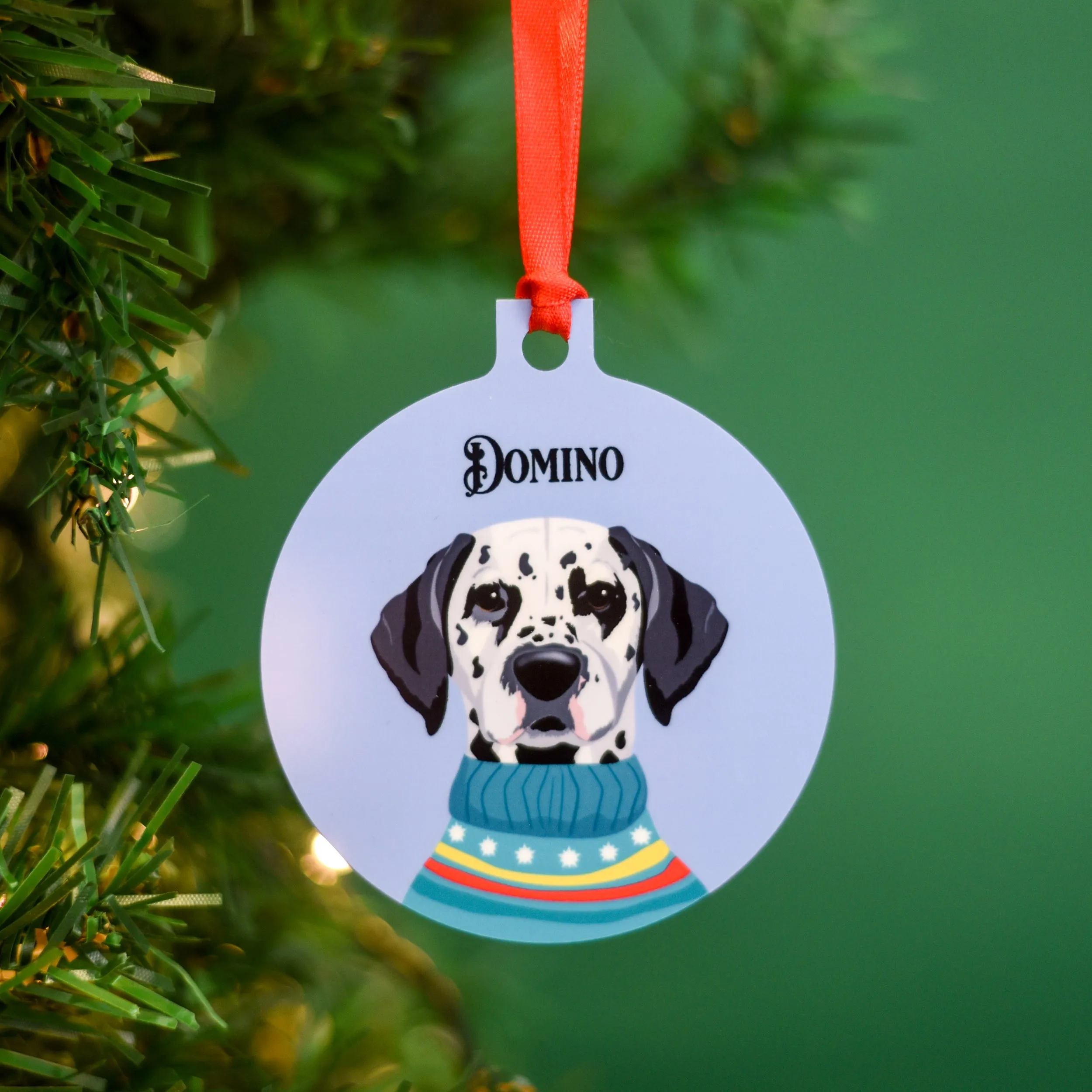 Colour Pop Winter Dog Christmas Decoration Personalised