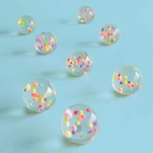 Confetti Filled Bouncy Balls - Pack of 8