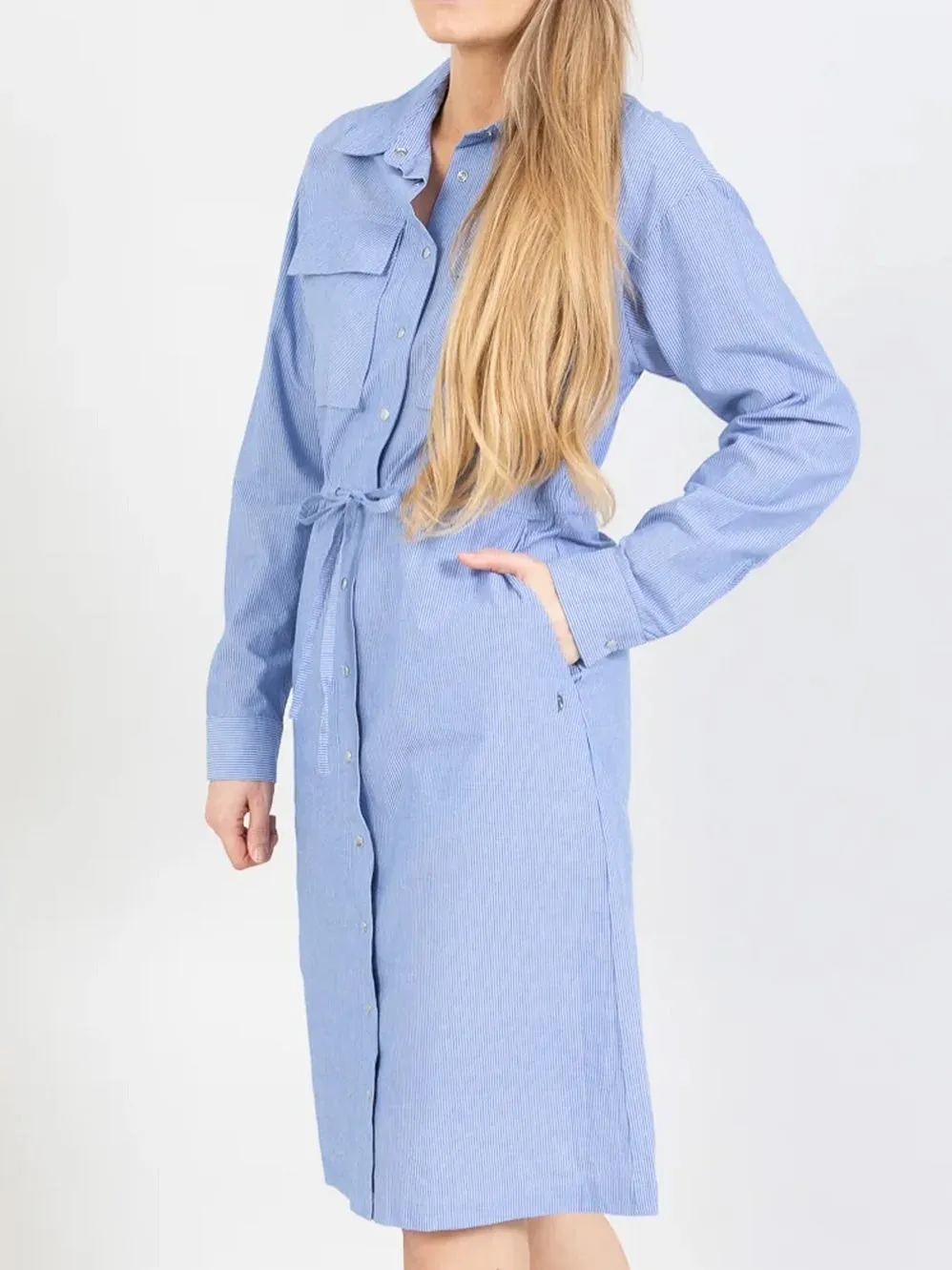 COSTER CHAMBRAY SHIRT DRESS