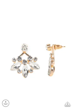 Crystal Constellations - Gold Post Earrings - Paparazzi Accessories