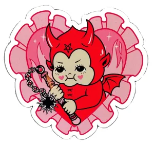 Devil Cupid Cut Vinyl STICKER