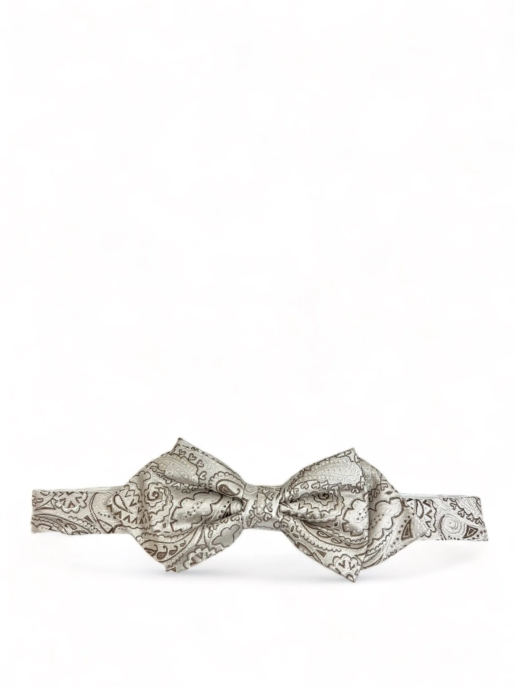 Diamond Espresso Paisley Silk Bow Tie by Paul Malone