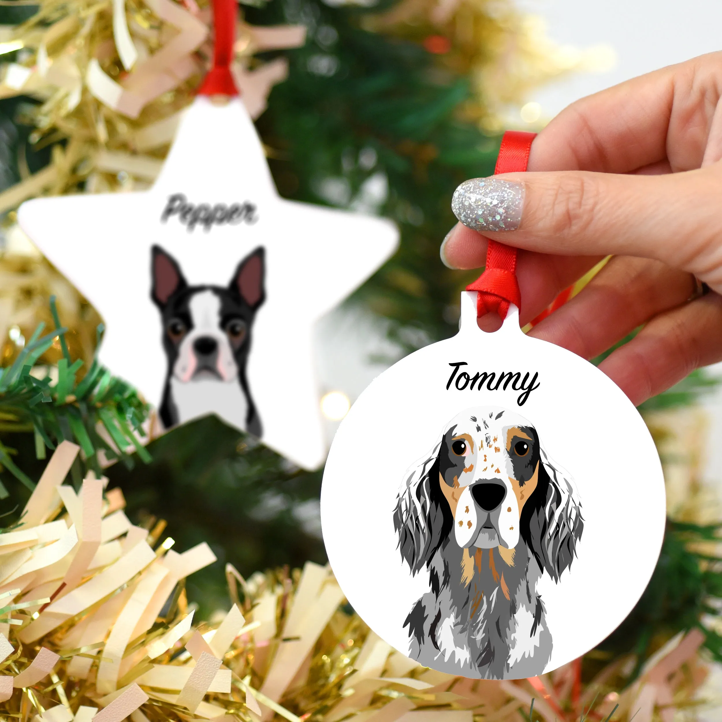 Dog Breed Christmas Tree Decoration Personalised