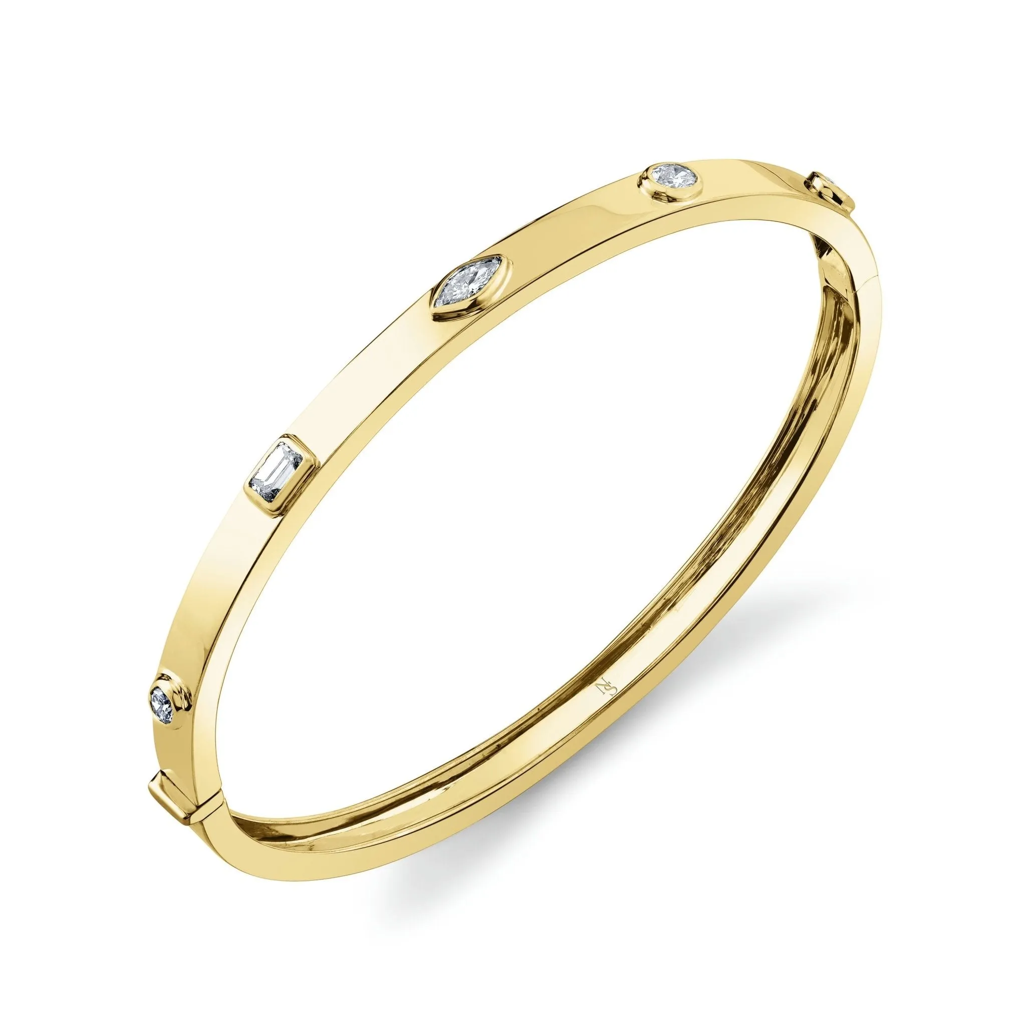 East West Mixed Shape Bangle Bracelet