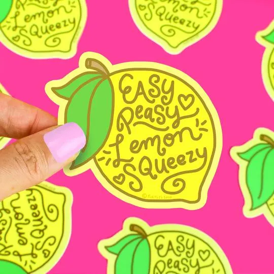 Easy Peasy Lemon Squeezy Vinyl Sticker